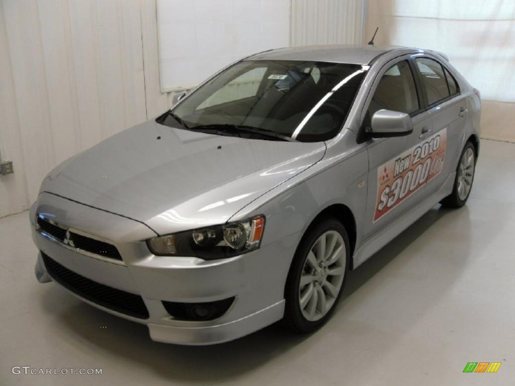 2010 Lancer Sportback GTS - Apex Silver Metallic / Black photo #1