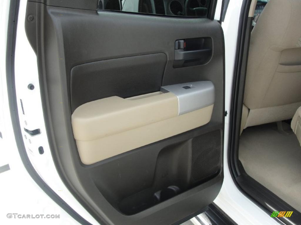 2008 Tundra SR5 Double Cab - Super White / Beige photo #30