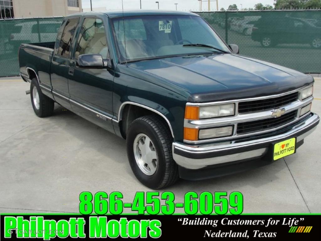1996 C/K C1500 Extended Cab - Emerald Green Metallic / Gray photo #1