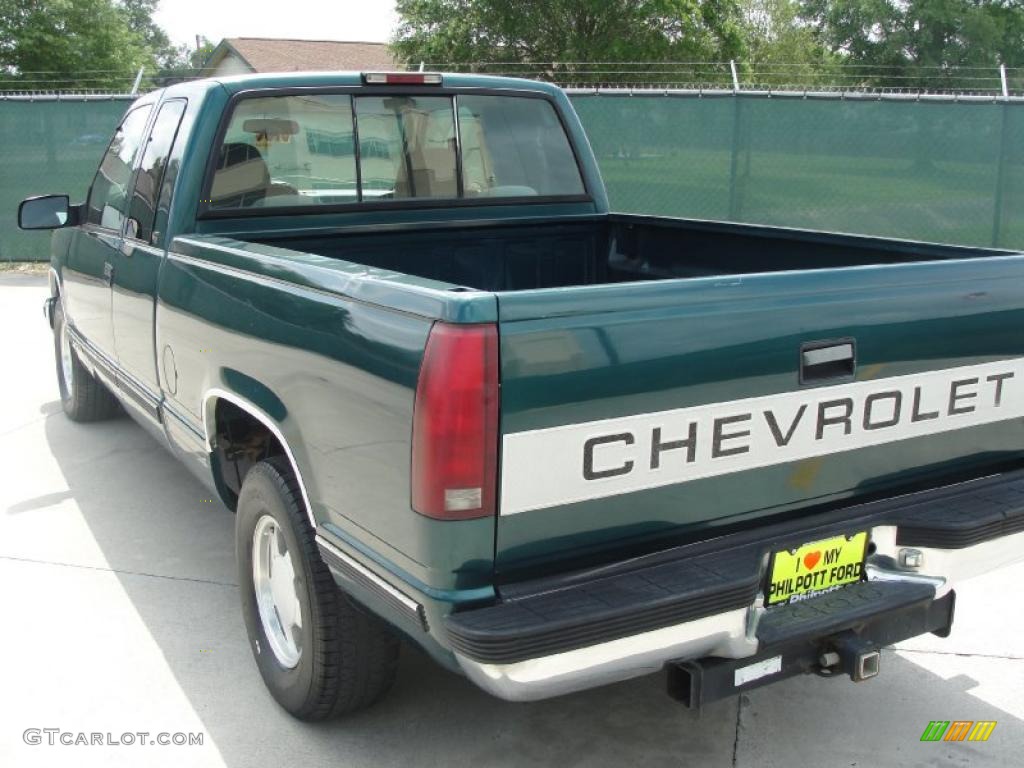 1996 C/K C1500 Extended Cab - Emerald Green Metallic / Gray photo #5