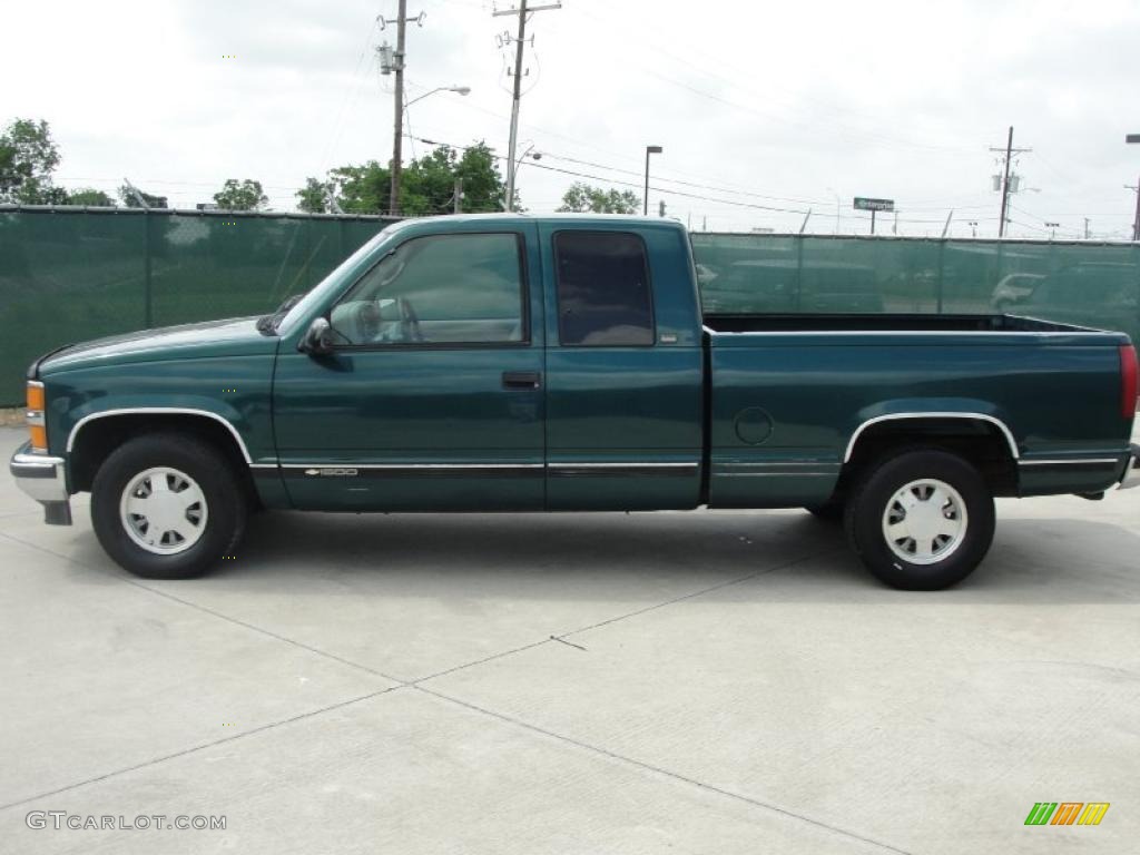 1996 C/K C1500 Extended Cab - Emerald Green Metallic / Gray photo #6