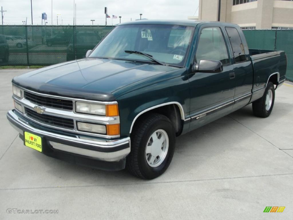 1996 C/K C1500 Extended Cab - Emerald Green Metallic / Gray photo #7