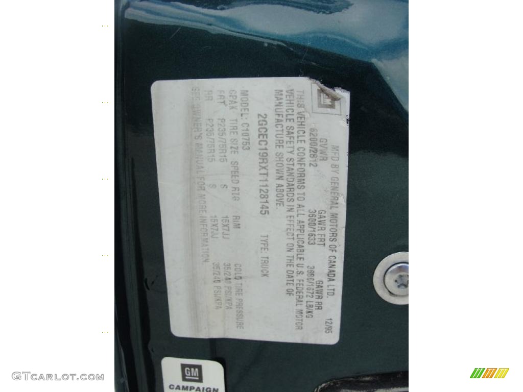 1996 C/K C1500 Extended Cab - Emerald Green Metallic / Gray photo #29