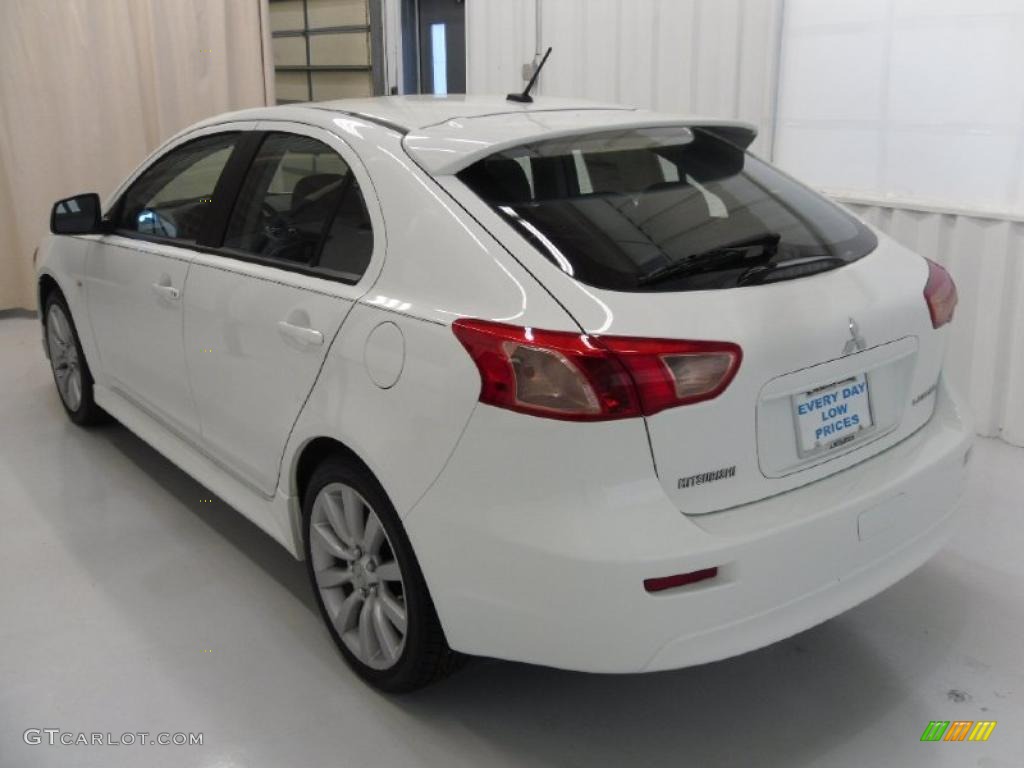 2010 Lancer Sportback GTS - Wicked White Metallic / Black photo #2