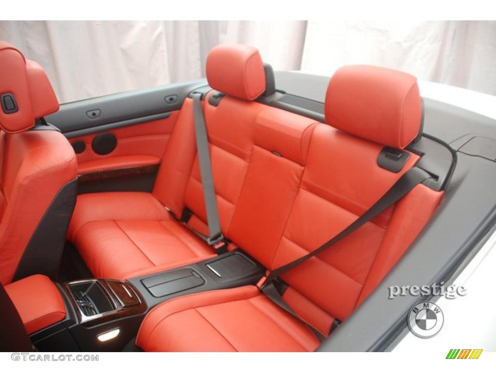 2009 3 Series 335i Convertible - Alpine White / Coral Red/Black Dakota Leather photo #10