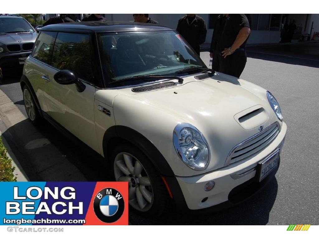 2006 Cooper S Hardtop - Pepper White / Black/Panther Black photo #1