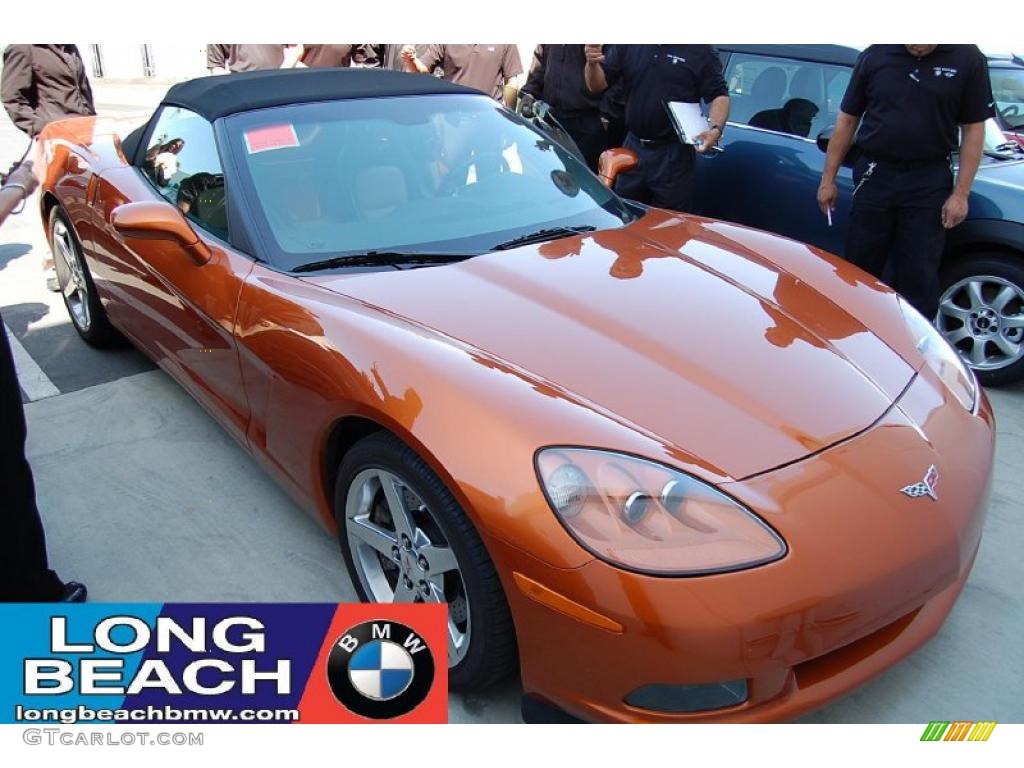 2007 Corvette Convertible - Atomic Orange Metallic / Cashmere photo #1