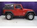 2009 Flame Red Jeep Wrangler X 4x4  photo #3