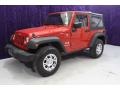 2009 Flame Red Jeep Wrangler X 4x4  photo #26