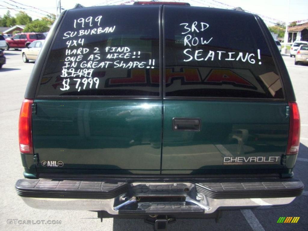 1999 Suburban K1500 4x4 - Emerald Green Metallic / Gray photo #15