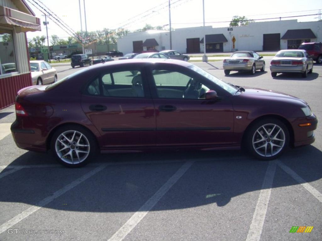 2004 9-3 Aero Sedan - Merlot Red Metallic / Parchment photo #10