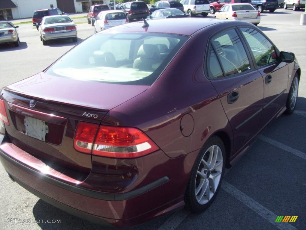 2004 9-3 Aero Sedan - Merlot Red Metallic / Parchment photo #14