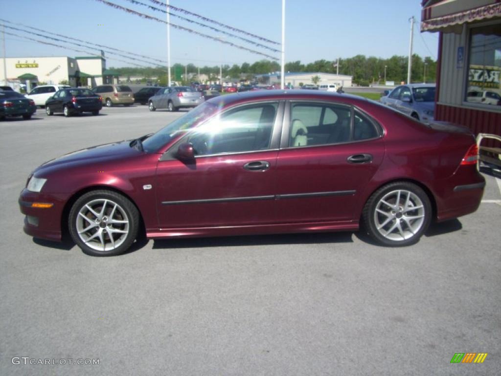 2004 9-3 Aero Sedan - Merlot Red Metallic / Parchment photo #15