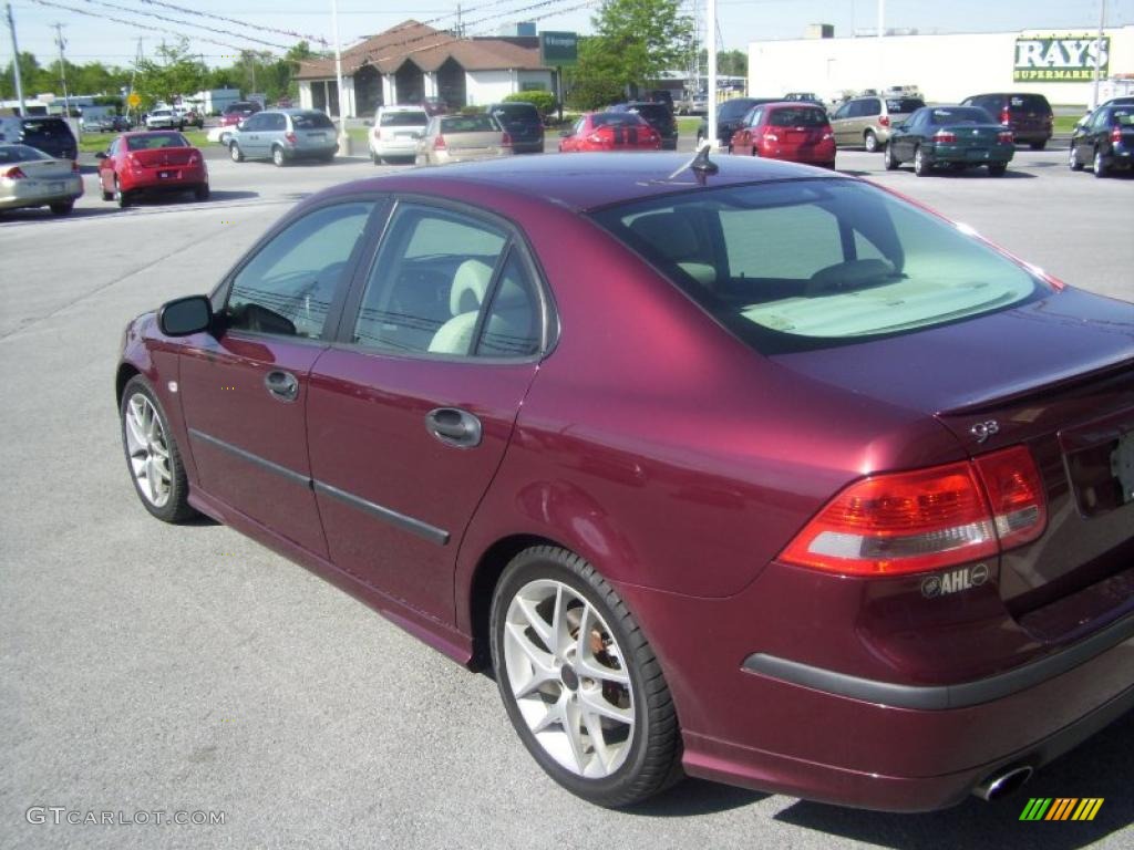 2004 9-3 Aero Sedan - Merlot Red Metallic / Parchment photo #16