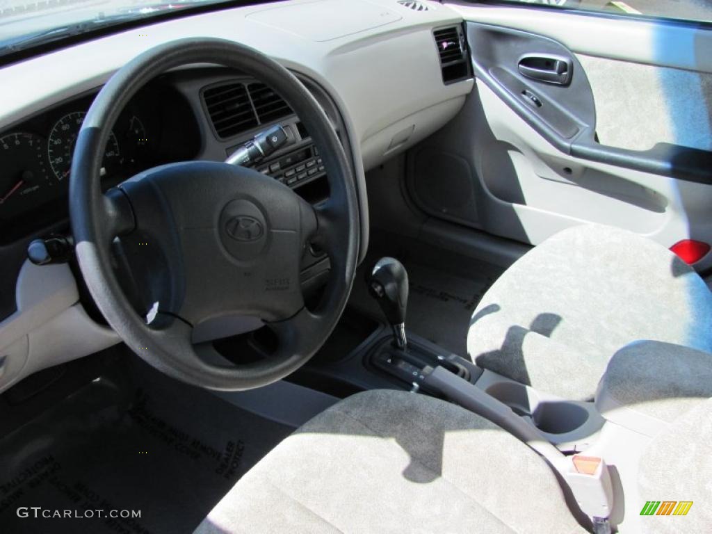 2001 Elantra GLS - Ocean Blue / Beige photo #13