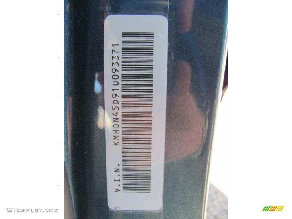 2001 Elantra GLS - Ocean Blue / Beige photo #17