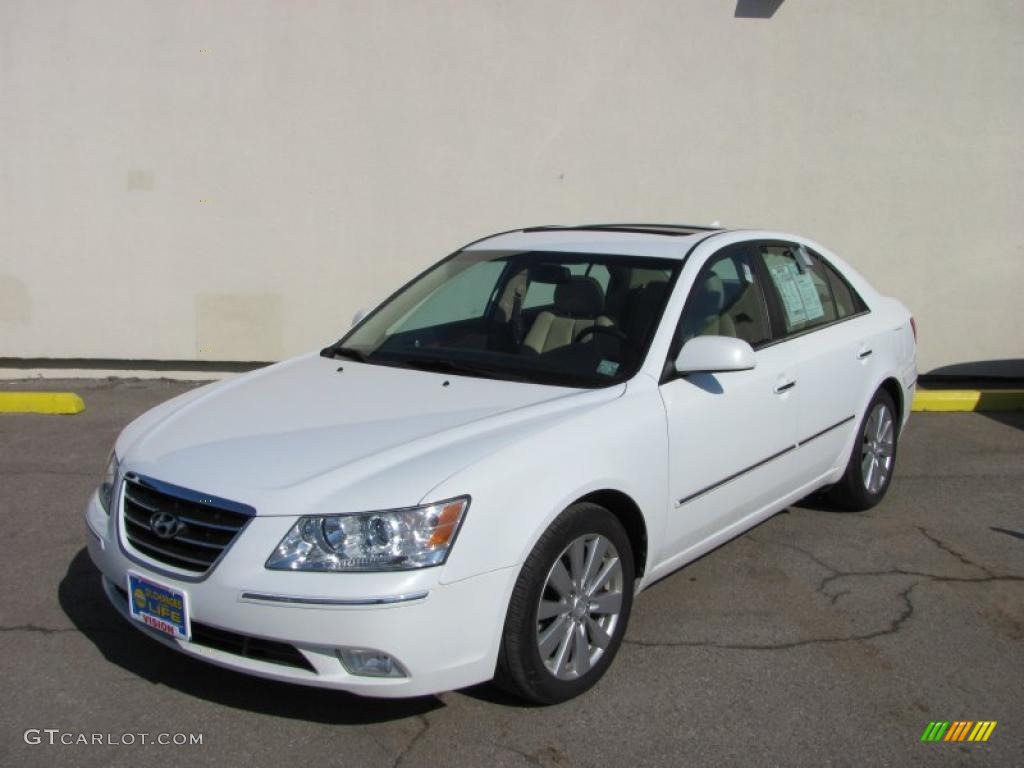2009 Powder White Pearl Hyundai Sonata Limited V6 29762931 GTCarLot