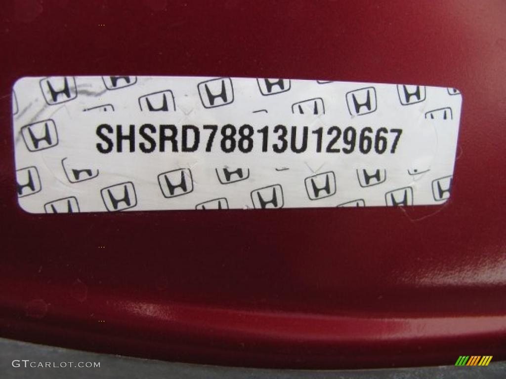 2003 CR-V EX 4WD - Chianti Red Pearl / Saddle photo #19