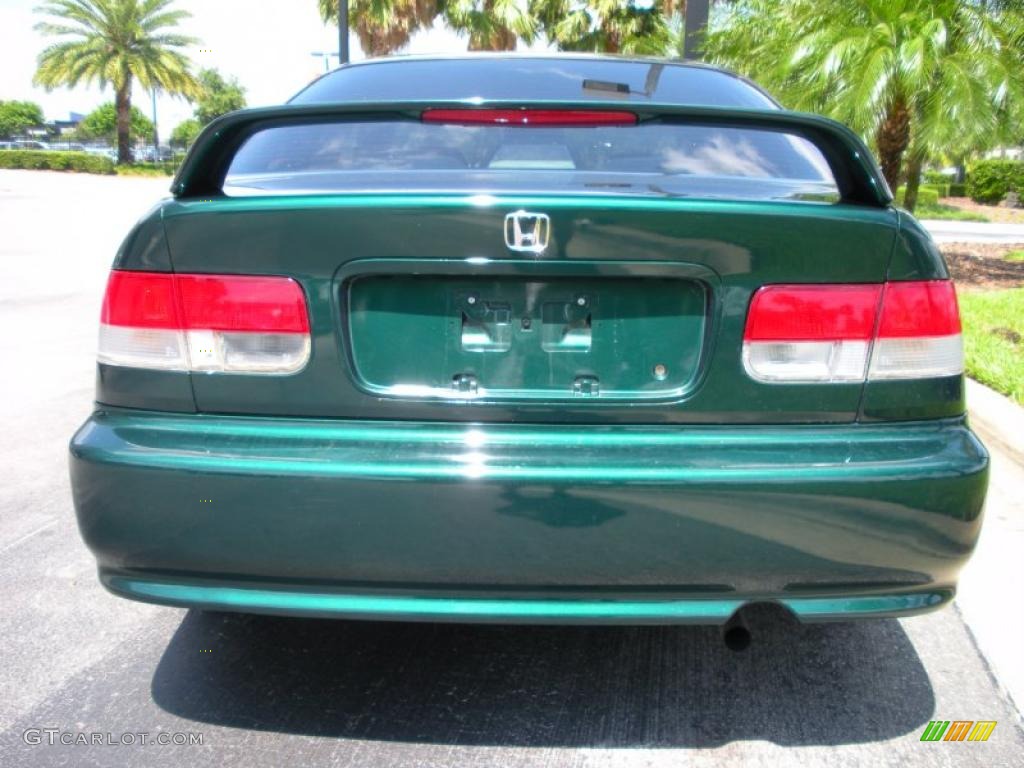 2000 Civic EX Coupe - Clover Green Pearl / Gray photo #7