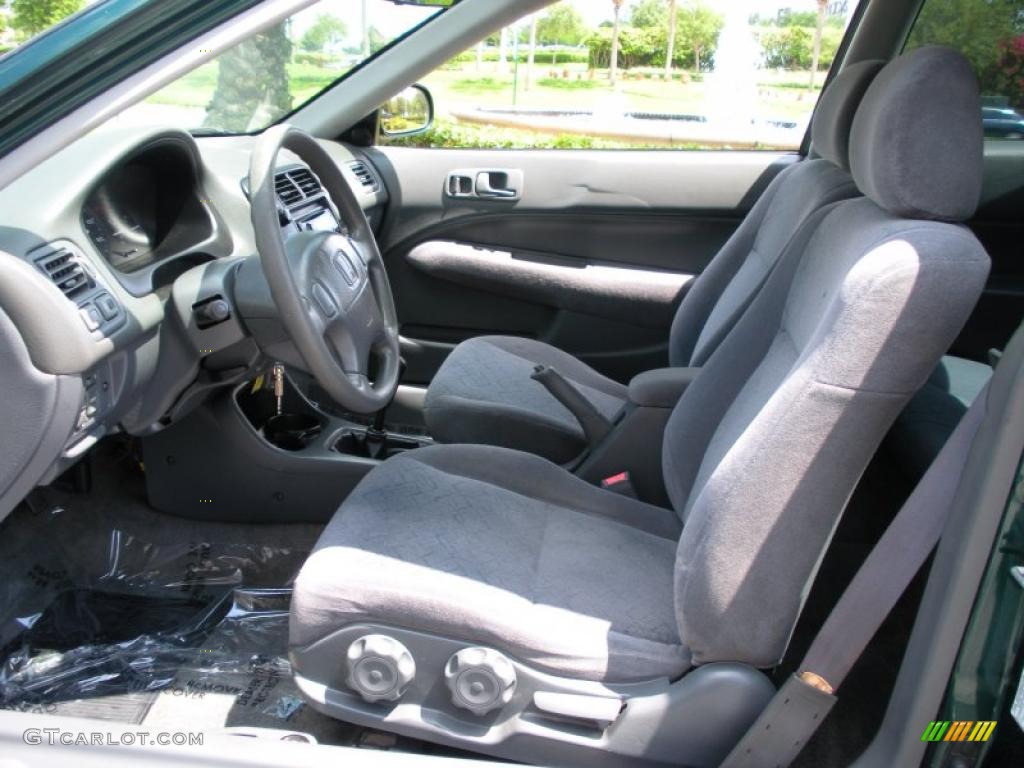2000 Civic EX Coupe - Clover Green Pearl / Gray photo #10