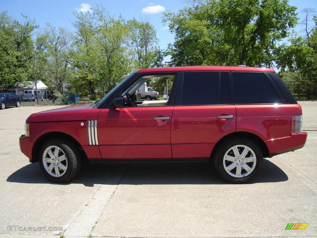 2008 Range Rover V8 HSE - Rimini Red Metallic / Ivory photo #2