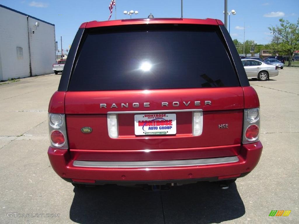 2008 Range Rover V8 HSE - Rimini Red Metallic / Ivory photo #4