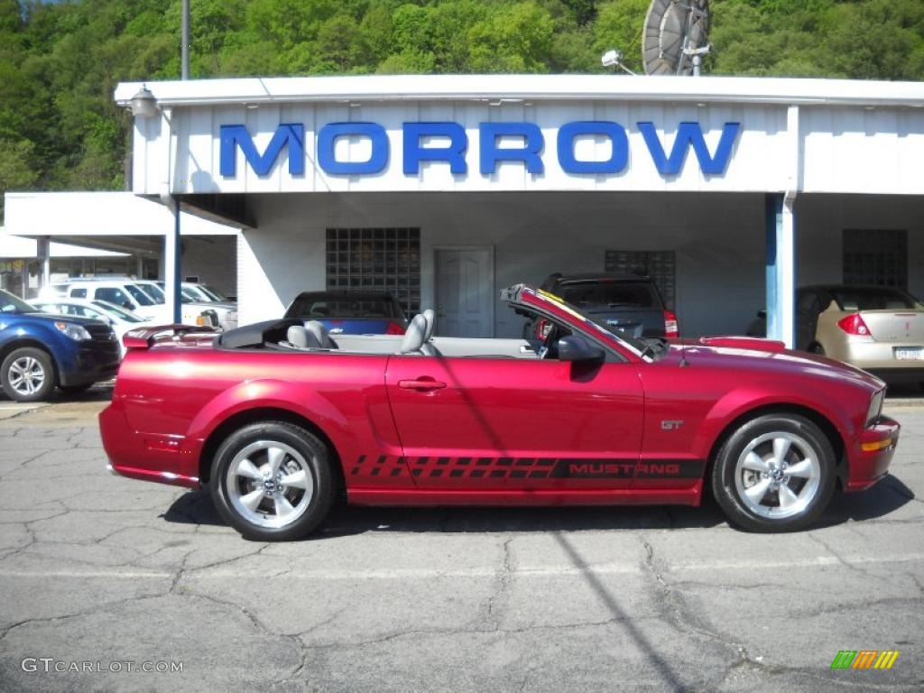 2007 Mustang GT Premium Convertible - Redfire Metallic / Light Graphite photo #1