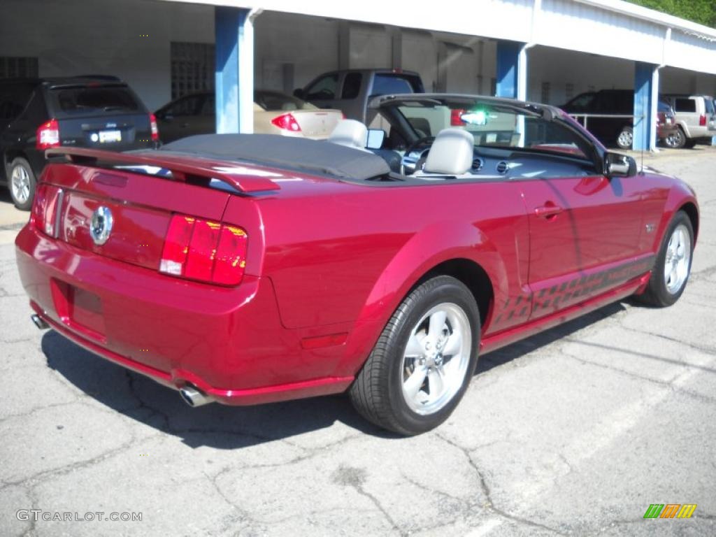 2007 Mustang GT Premium Convertible - Redfire Metallic / Light Graphite photo #2
