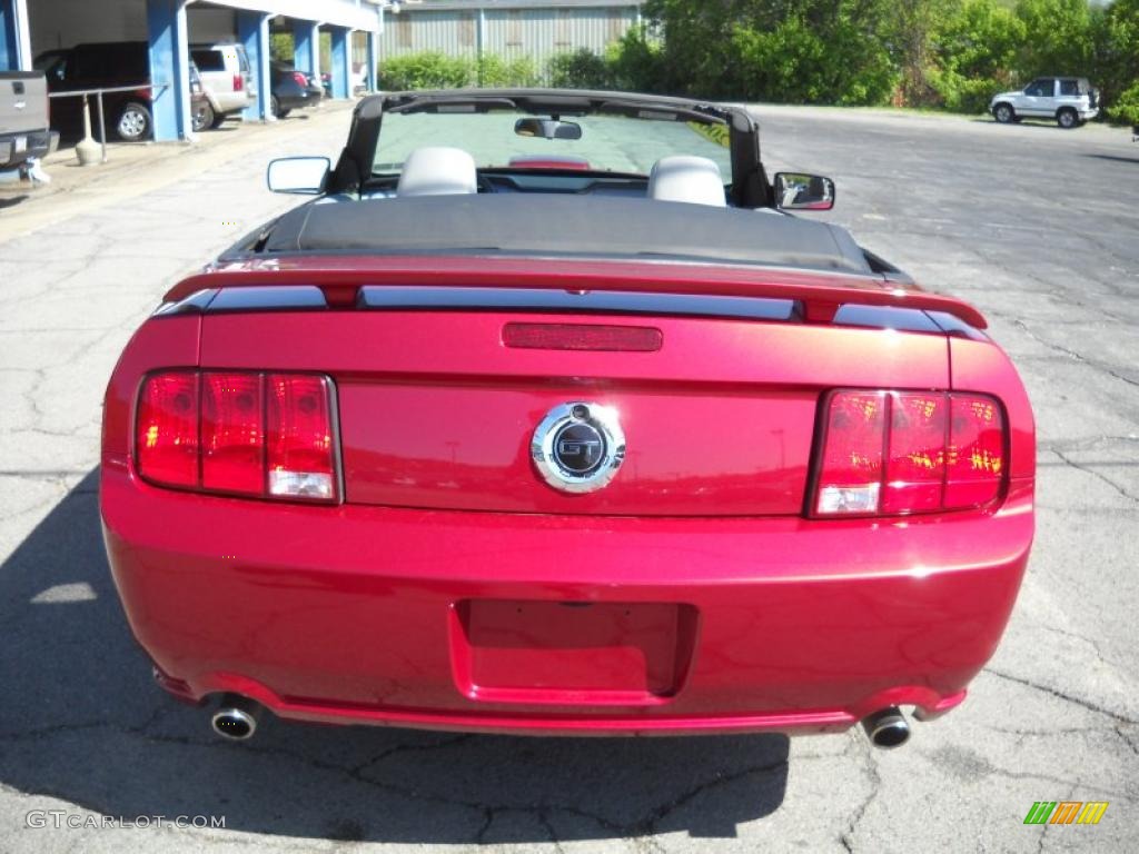 2007 Mustang GT Premium Convertible - Redfire Metallic / Light Graphite photo #3