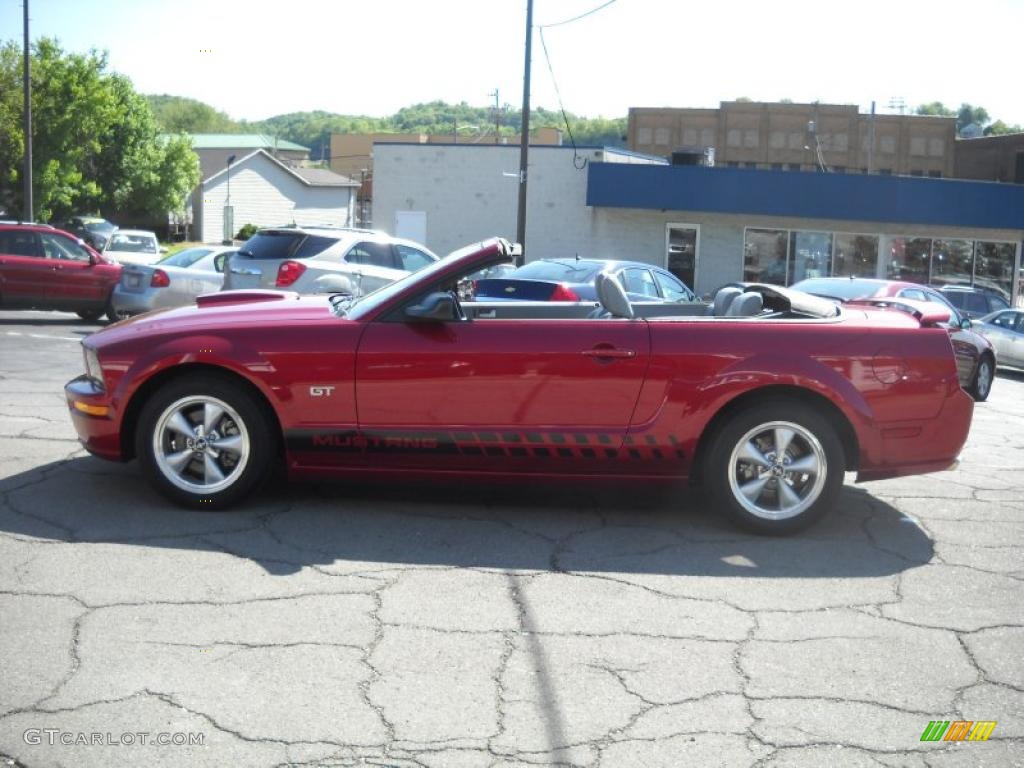 2007 Mustang GT Premium Convertible - Redfire Metallic / Light Graphite photo #5