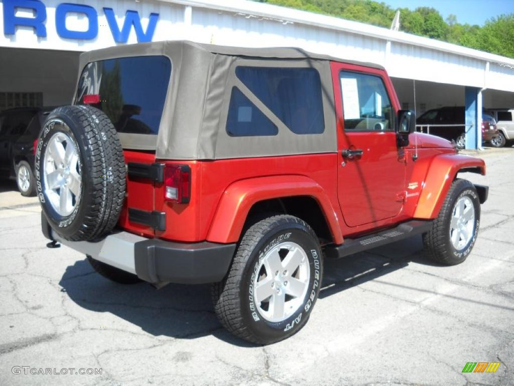 2009 Wrangler Sahara 4x4 - Sunburst Orange Pearl Coat / Dark Slate Gray/Medium Slate Gray photo #2