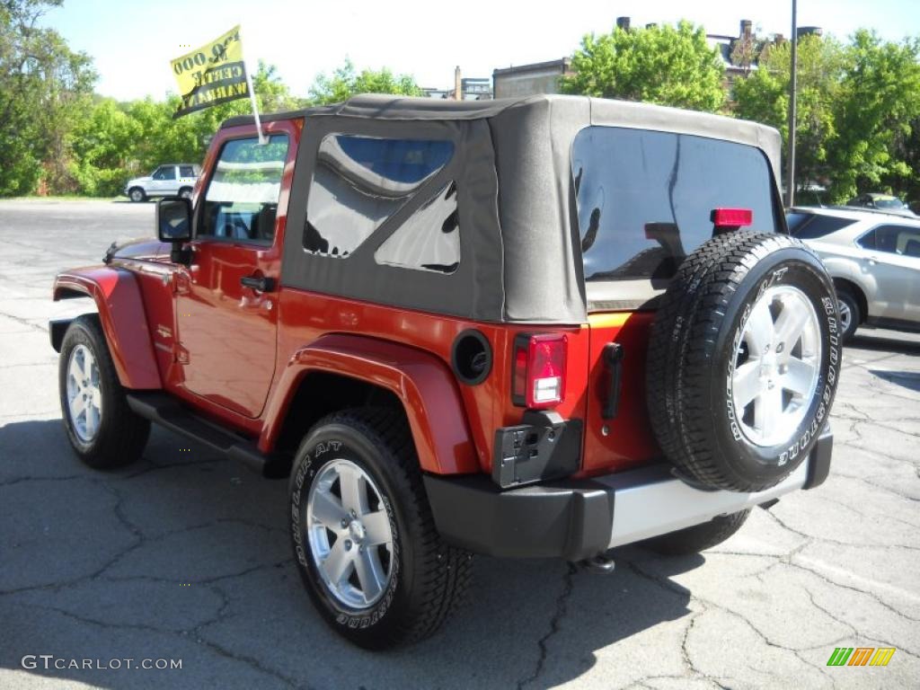 2009 Wrangler Sahara 4x4 - Sunburst Orange Pearl Coat / Dark Slate Gray/Medium Slate Gray photo #4