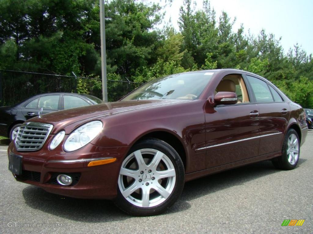 2007 E 350 4Matic Sedan - Barolo Red Metallic / Cashmere photo #1