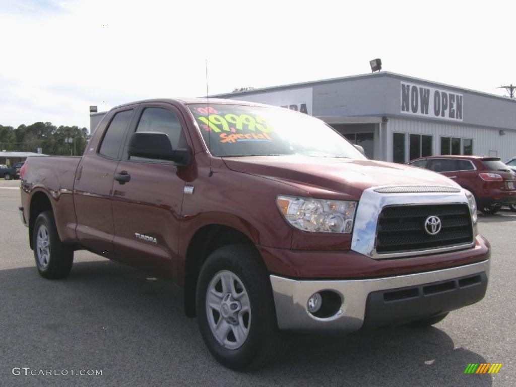 2008 Tundra SR5 Double Cab - Salsa Red Pearl / Beige photo #1