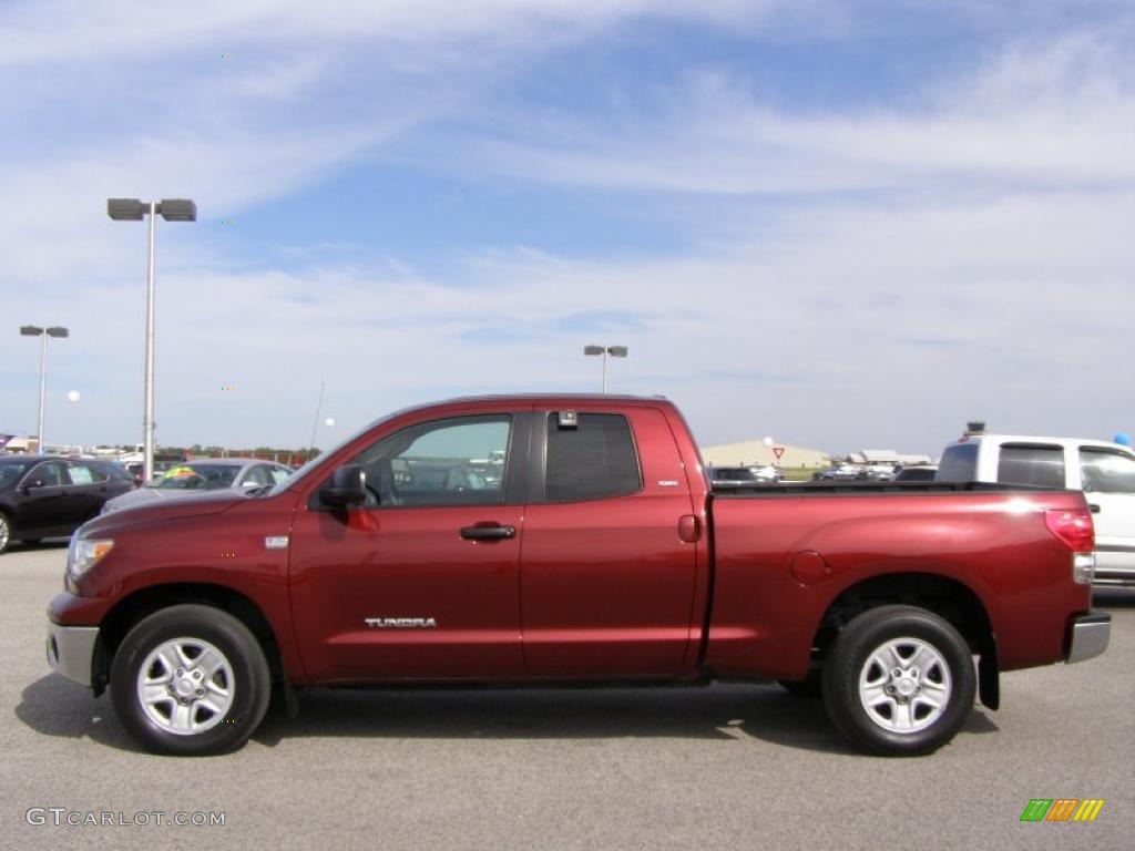 2008 Tundra SR5 Double Cab - Salsa Red Pearl / Beige photo #6