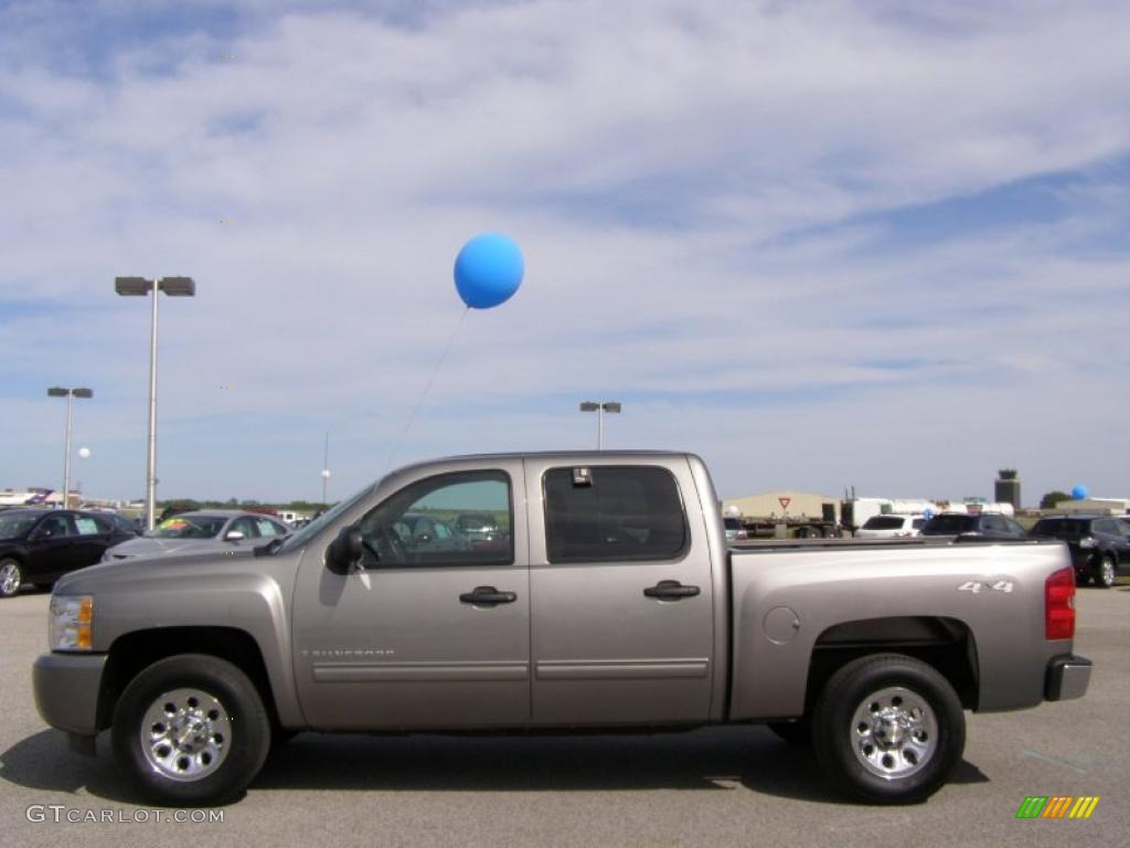 2009 Silverado 1500 LT Crew Cab 4x4 - Graystone Metallic / Light Titanium photo #6