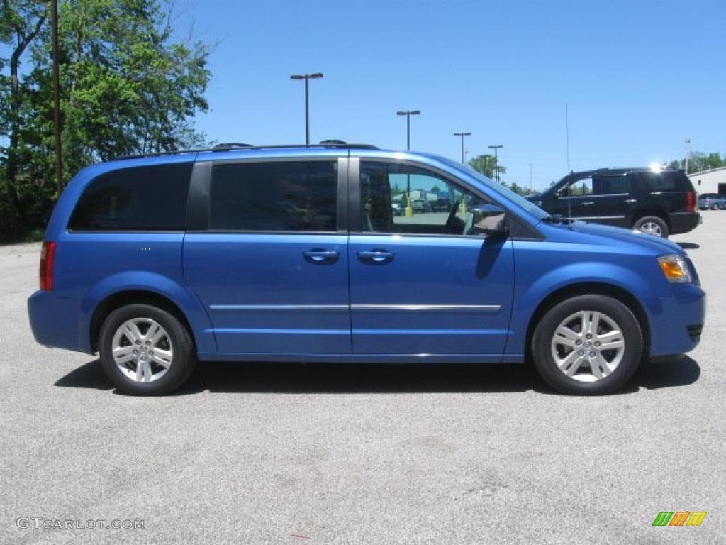 2008 Grand Caravan SXT - Marathon Blue Pearl / Medium Slate Gray/Light Shale photo #4