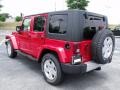 2010 Flame Red Jeep Wrangler Unlimited Sahara  photo #2