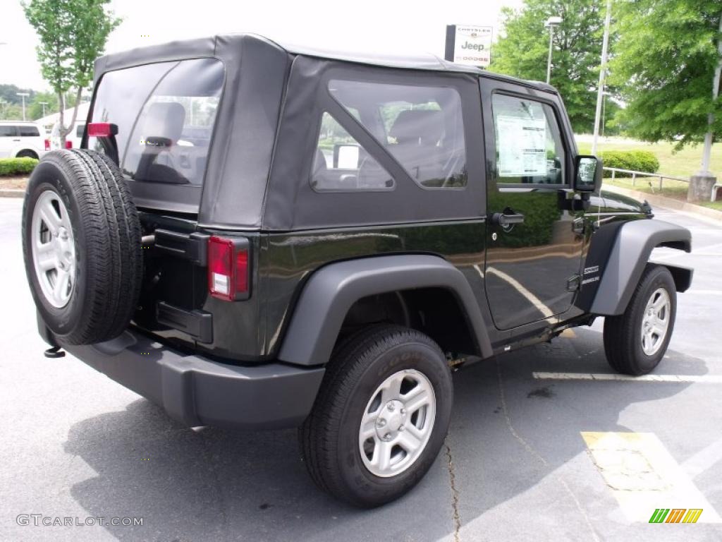 2010 Wrangler Sport 4x4 - Natural Green Pearl / Dark Khaki/Medium Khaki photo #3