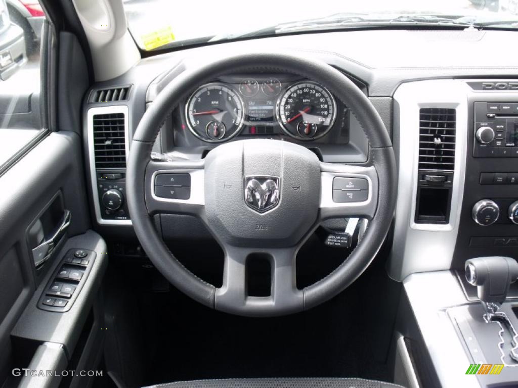 2010 Ram 1500 Sport Crew Cab - Brilliant Black Crystal Pearl / Dark Slate Gray photo #12