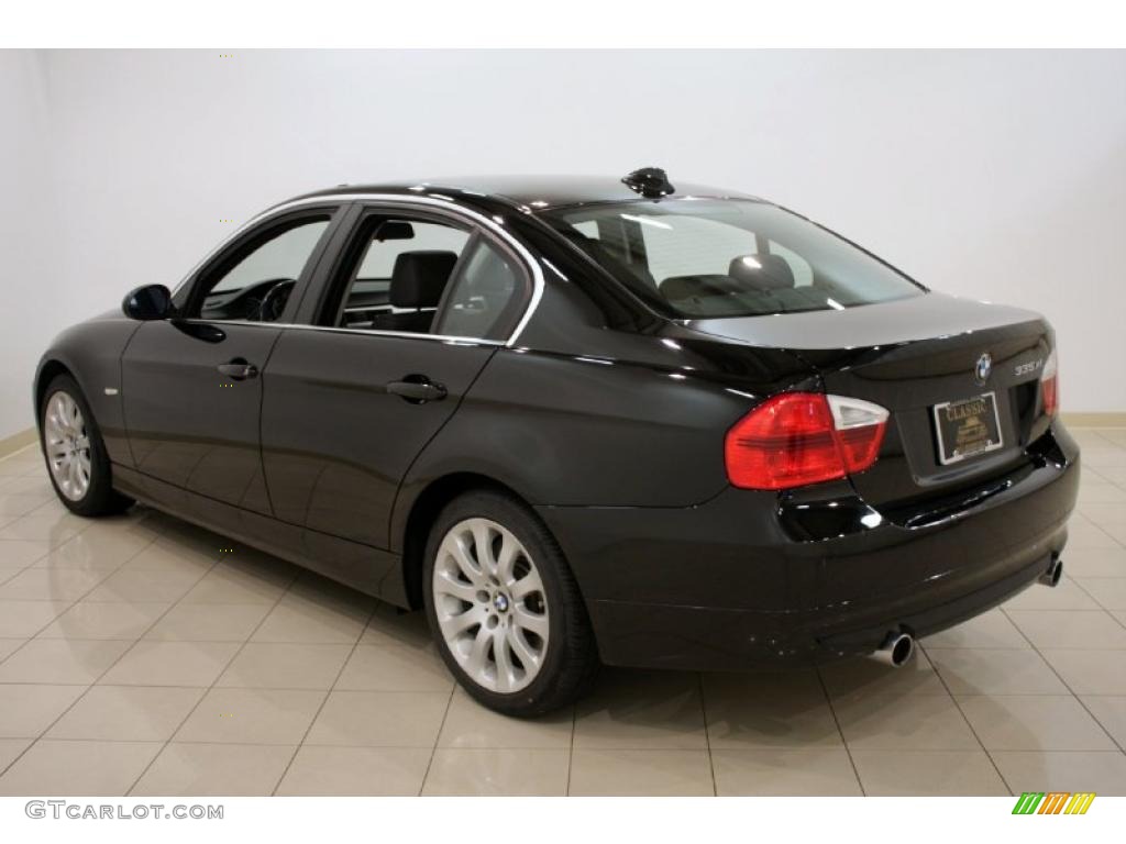 2007 3 Series 335xi Sedan - Jet Black / Black photo #5