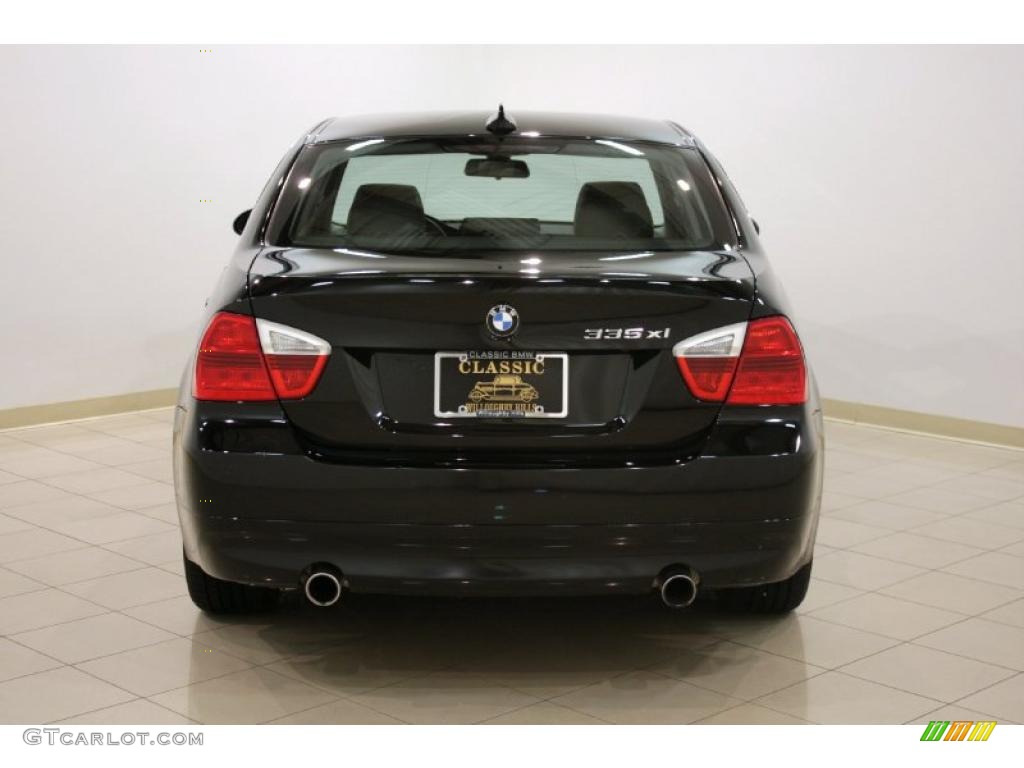 2007 3 Series 335xi Sedan - Jet Black / Black photo #6