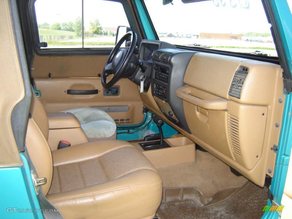 1997 Wrangler Sport 4x4 - Bright Jade Satin Glow / Tan photo #10