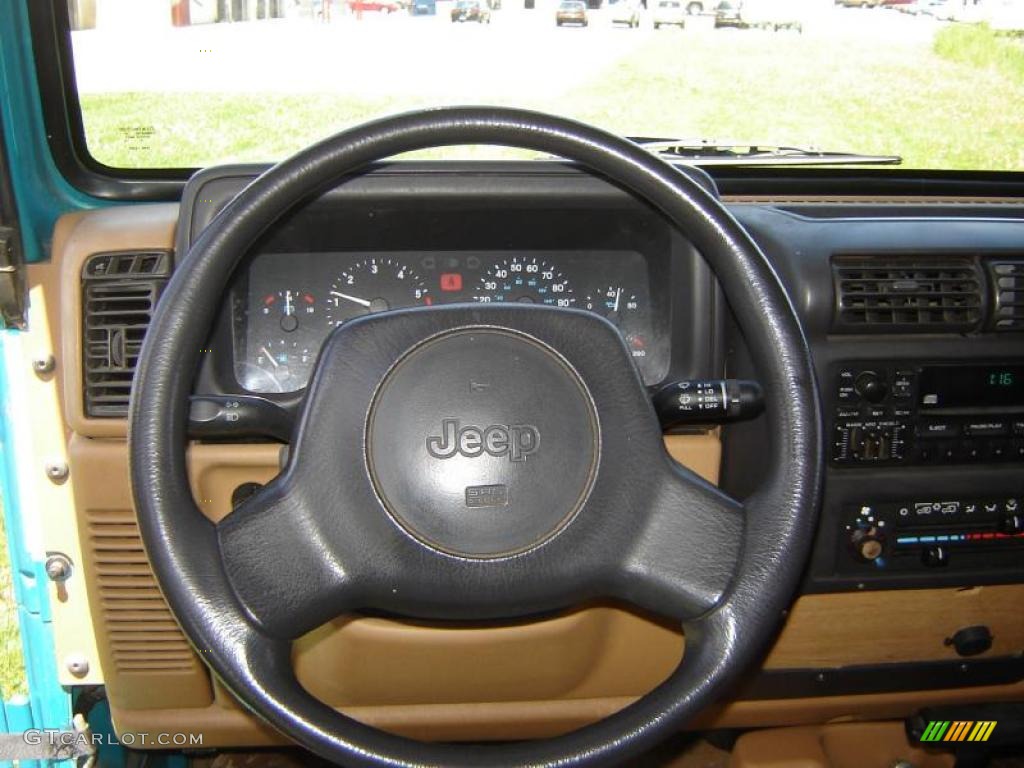 1997 Wrangler Sport 4x4 - Bright Jade Satin Glow / Tan photo #11