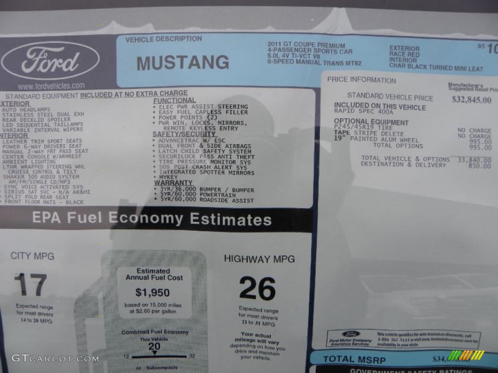 2011 Mustang GT Premium Coupe - Race Red / Charcoal Black photo #12
