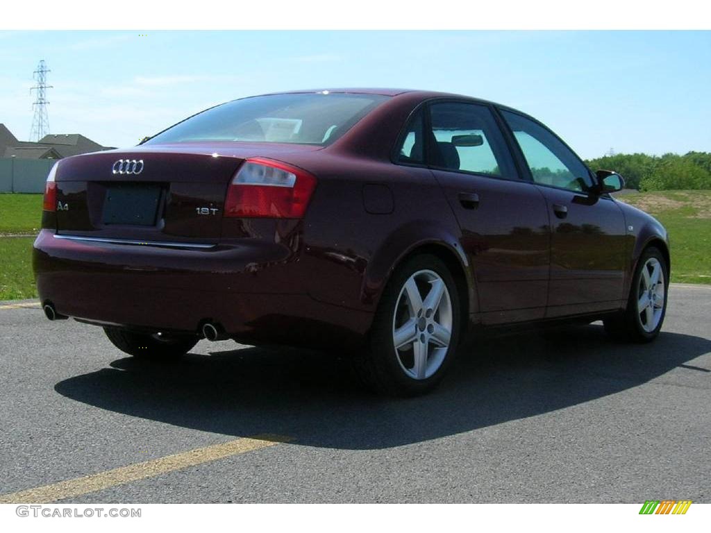2004 A4 1.8T Sedan - Crimson Red Pearl Effect / Ebony photo #5