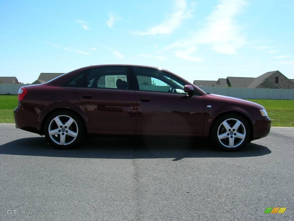 2004 A4 1.8T Sedan - Crimson Red Pearl Effect / Ebony photo #6