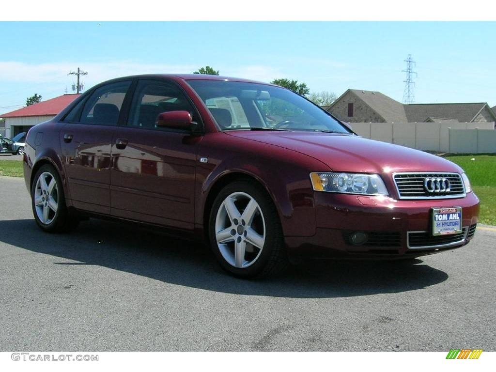 2004 A4 1.8T Sedan - Crimson Red Pearl Effect / Ebony photo #7