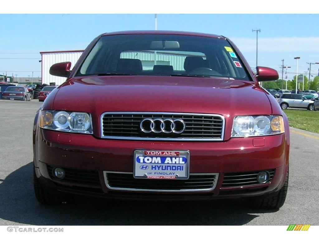 2004 A4 1.8T Sedan - Crimson Red Pearl Effect / Ebony photo #8