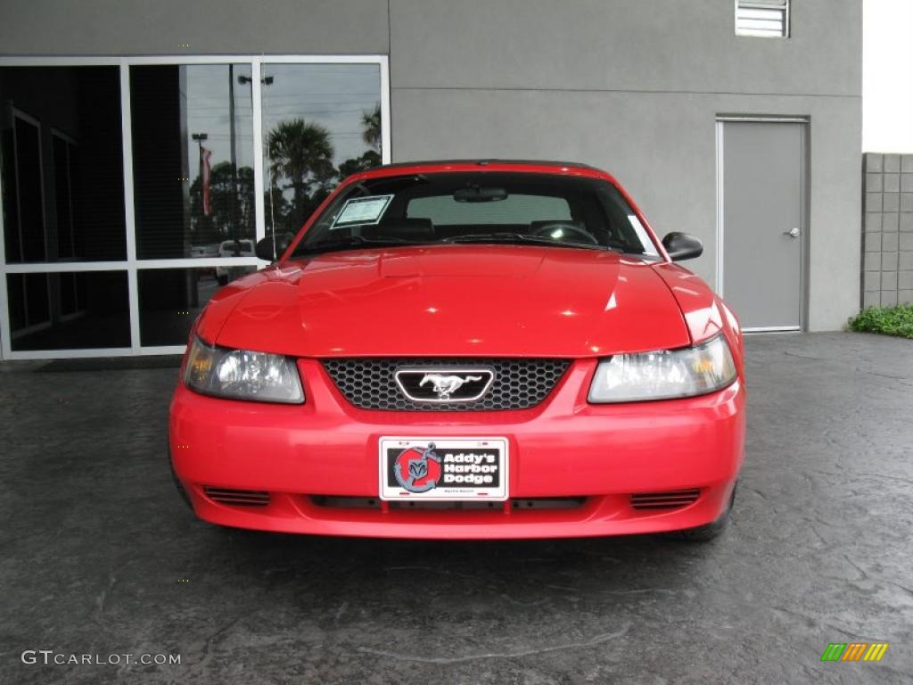 2003 Mustang V6 Convertible - Torch Red / Dark Charcoal photo #3